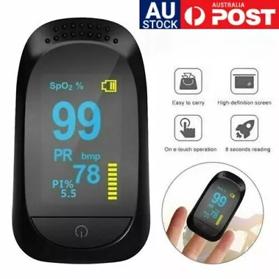 Finger Pulse Oximeter Blood Oxygen Saturation Meter Fingertip SpO2 Monito AU • $17.59