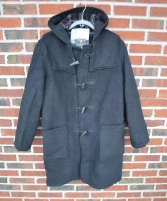 Montgomery Outdoor Classic Duffle Coat Hooded Horn Toggles Black Men's Small NWT • $170