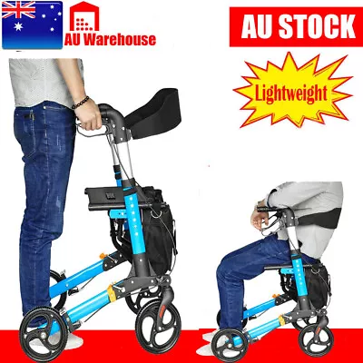 Rollator Walkers With Seat Easy Folding Wheelchair Walking Aid For Adult Elderly • $149.14