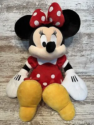 MINNIE MOUSE Disney Parks Large 20  Plush Stuffed Animal Toy Red Polka Dot Dress • $18