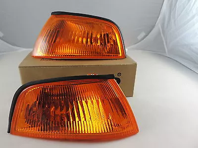 New Crystal Amber Corner Lights Lamps For Mitsubishi Lancer 98~00 E-MARK EVO V • $62