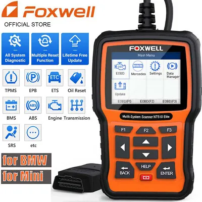 Foxwell For BMW All System OBD2 Scanner Battery Registration Car Diagnostic Tool • $142