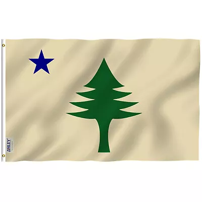 Anley Fly Breeze 3x5 Foot Maine State Flag - Maine ME 1901-1909 Flags • $7.95