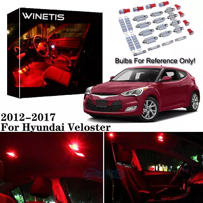 8x Red LED Light Interior Package Kit For 2012-2017 Hyundai Veloster + Free Tool • $10.99