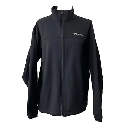 Columbia Men’s Large Jacket Black Soft Shell Full Zip High Neck Long Sleeve • $46.47