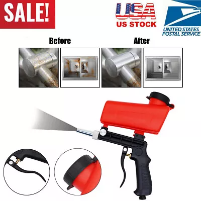 1/4  Air Sandblasting Gun Hand Held Blaster Portable Shot Media Blasting • $22.49