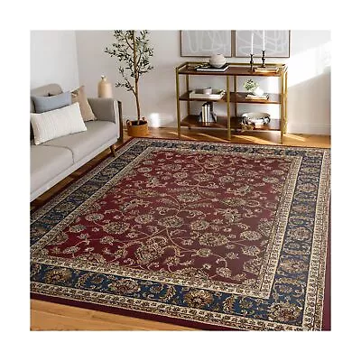 Sariya Transitional Oriental Red Rectangle Area Rug 8' X 10' Rectangular • $207.87