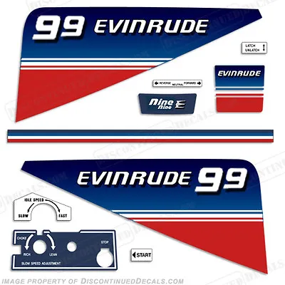 Fits Evinrude 9.9hp Outboard Decal Kit - 1980 • $99.95