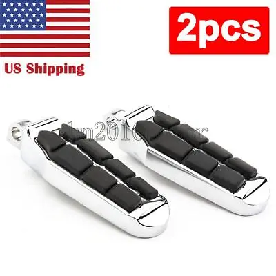 $37.38 • Buy 2x Chrome Foot Pegs Male Mount For Harley-Davidson Dyna Super Glide Custom FXDC