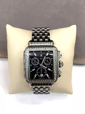 Michele Deco Wristwatch For Women Diamond Bezel Diamond Dial S.S Band (3524) • $1500