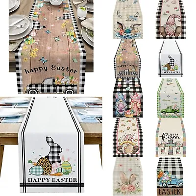 Easter's Day Table Runner Merry Tablecloth Holiday Table Decorations Table Cloth • £6.71