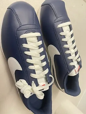 Nike Cortez Men’s Midnight Navy Sail Low Top Sneaker DM4044400 US 11.5 Or 12 • $170