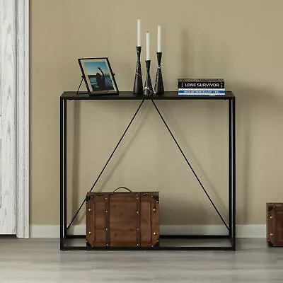 Modern Display Metal Console Table For Dining Entryway And Hallway Black • $107.86