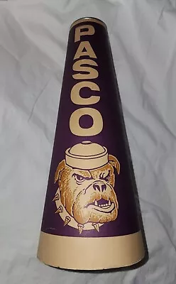 Vintage Pascos' Bulldogs Cheer Megaphone Football 10  Bull Horn Purple/Gold • $119