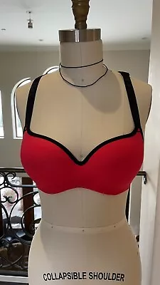 Pink Victoria Secrets Ultimate Push Up Sports Bra Racerback Red S (D-DD) • $32.99