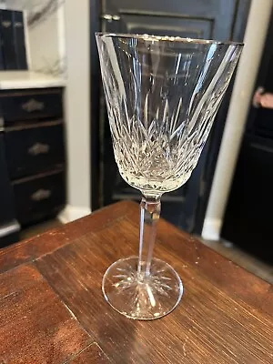 $40 • Buy Waterford Crystal Lismore Tall 8 1/4” Water Goblet Platinum Rim (more Available)