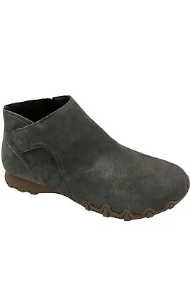 Skechers Bikers Lite Suede Ankle Boots Good Mood Olive • $44.99