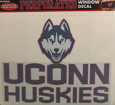 Connecticut Huskies UCONN SD 8  Perforated Auto Window Film Decal University Of • $16.30