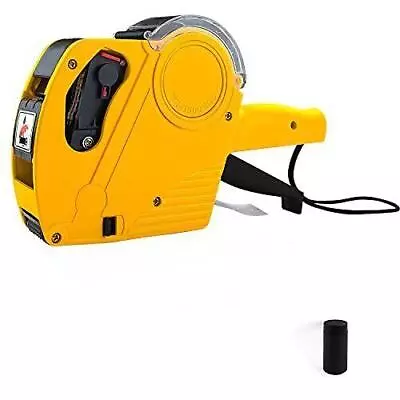 MX-5500 8 Digits Price Tag Gun With 500 White Sticker Labels Yellow MU • $11.39