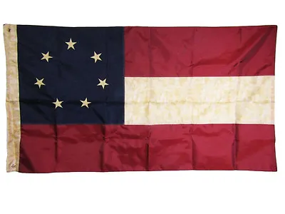 3x5 Embroidered Tea Stained Vintage Stars And Bars 7 First National Nylon Flag • $37.76