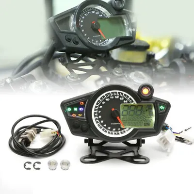 $67.85 • Buy US 12V Motorcycle RPM 15000 LCD Digital Adjustable Odometer Speedometer Parts