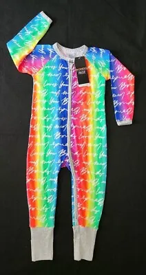 New Bonds Pride Rainbow Love Is Love Zippy Wondersuit  Size 2 18-24 M BNWT Zip • $29.95