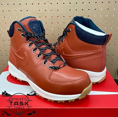 Nike Manoa Leather SE High Boot Sz 12 Rugged Orange Denim DC8892-800 BNIB • $100