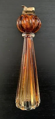 Mid-century Amber Glass Table Lighter - Evans - 11 1/2   Tall. • $95