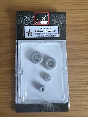 ARMORY Weighted Wheel Set #ARAW48411 For 1/48 Fairey Gannet AEW3 • £9.50