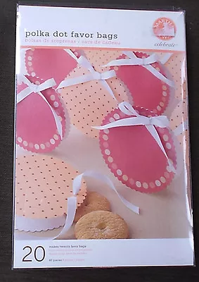 20 Martha Stewart Polka Dot Favor Bags Baby Shower Stamp Personalize Scouts NEW  • £9.45