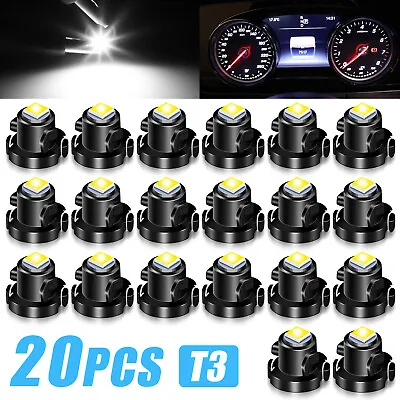 20X White T3 Neo Wedge LED Dash Switch Lamp A/C Climate Control HVAC Light Bulbs • $8.98