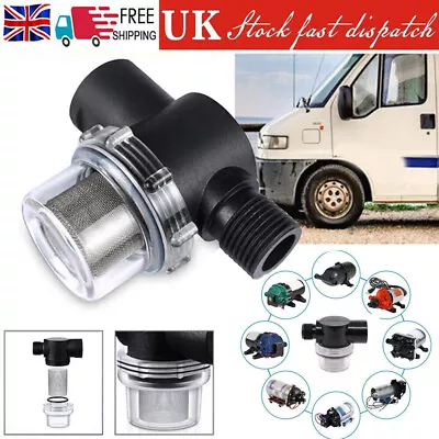 RV Water Pump Strainer Filter Replacement 1/2  Threaded Motorhome Campervan UK • £8.39