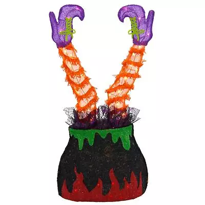 Light Up Witch Legs Cauldron Decoration Halloween Prop Orange Purple 73cm 29  • £34.99