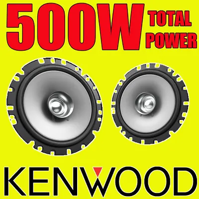 KENWOOD 500W TOTAL DUALCONE 6.5 INCH 16.5cm CAR DOOR/SHELF COAXIAL SPEAKERS PAIR • £24.90