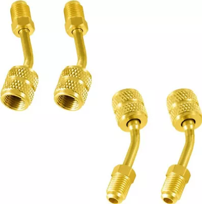 4PCS 45 Degree R410A Adapter 5/16 Inch Female Couplers To 1/4 Inch Male Flare • $12.49
