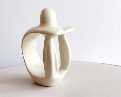 Small Marble Sculpture Modern White Abstract Art Artisan Made • $39