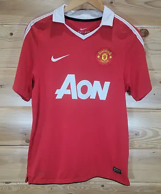 Nike Manchester United Dri Fit Jersey Mens Small AON Red Soccer • $24.99