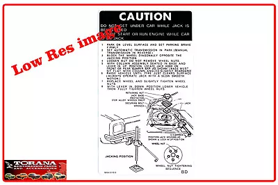 Decal Jacking Instructions For LX Torana Hatchback - BD • $16.50