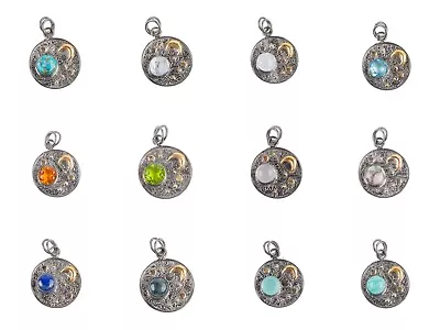 Handmade Multi Gemstone 925 Sterling Silver Designer Jewelry Pendant For Women • $9.79