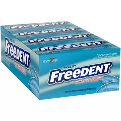 FREEDENT Spearmint Chewing Gum 5-pieces (8 Pack) • $20.19