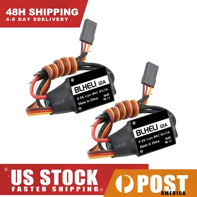 2PCS BLHELI 12A Brushless ESC Speed Controller 2-3S For DIY RC Drone Quadcopter • $20.01