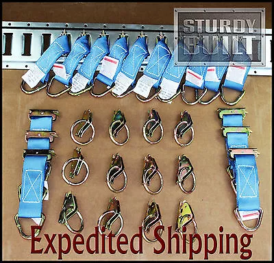 28pcs 16x E Track Tie Offs & 12x E Track Ring Truck F Cargo Van Trailer Tie Down • $50.96