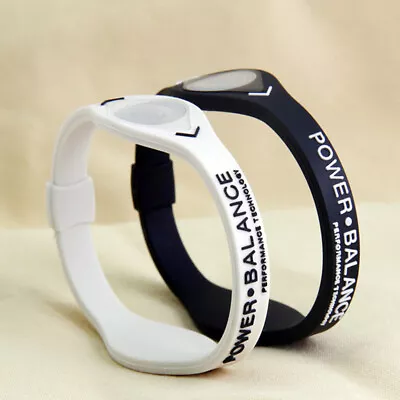  Power Energy Bracelet   Sport Wristbands Balance Ion Magnetic Therapy Silicone • $1.64