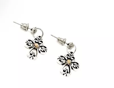 Mustard Seed Silvertone Cross Earrings Mustard Seed Jewelry Matthew 17 2 • $14.95