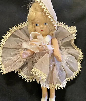 $20 • Buy Adorable￼ Vintage Doll 1947/48 Unknown Name Blonde Mohair Wig VIRGA?