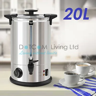 £114.99 • Buy Electric Stainless Steel Catering Water Boiler Tea Urn Commercial 20 Litre