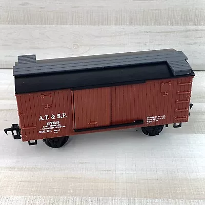 Scientific Toys Eztec Brown Box Car AT & SF 6789 For G Gauge Train • $13.78