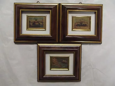 Set Of 3 Mini 4x3.5'' Venezia Frame Pictures 23Kt Gold Leaf Venezia • $15