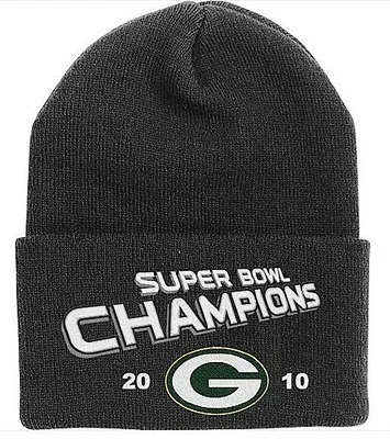 NFL Green Bay Packers Reebok 2010 Super Bowl XLV Champions Knit Hat Beanie Cap • $9.99