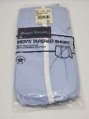 Vtg Royal Knight Men's Sz 36 Blue White Stripe Boxer Tapered Shorts NOS • $20.99